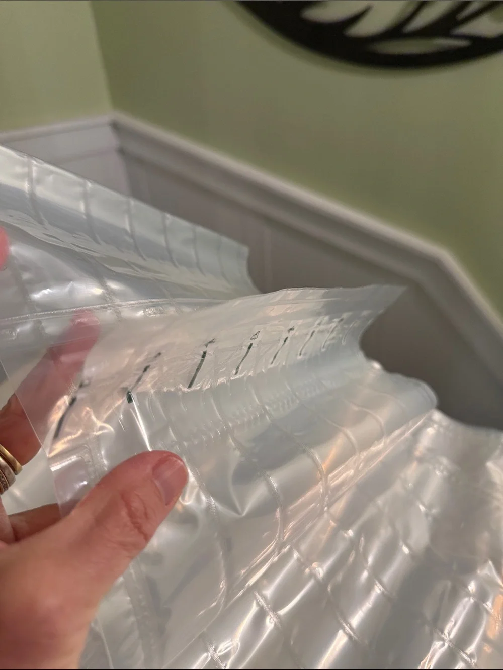 10 Clear Inflatable Air Cushion Bags for Wine Bottles with Hand Pump